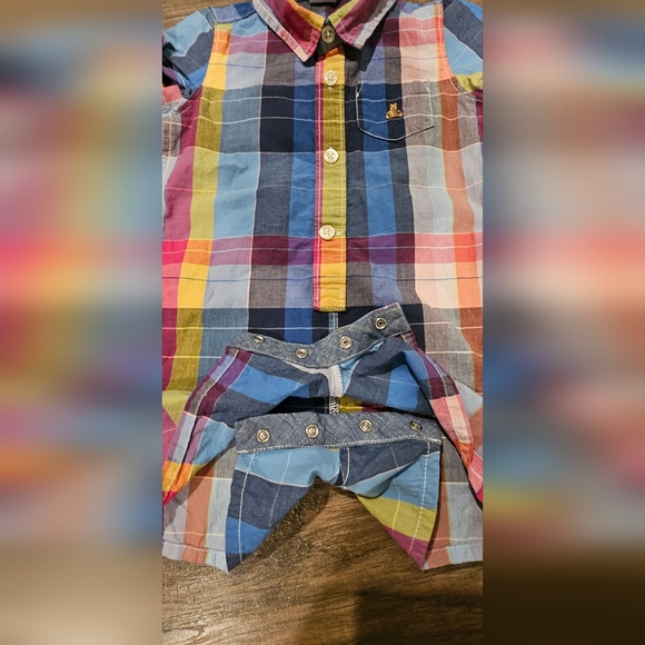 Baby Brannan Bear Plaid Shorty One-Piece - Picture 6 of 7